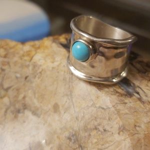 Sleeping beauty turquoise sterling ring size 7